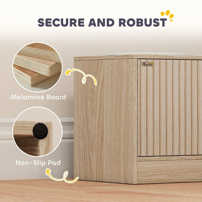Elevated Dog Bowls with Storage Drawers