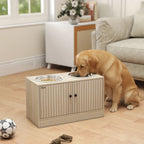 Elevated Dog Bowls with Storage Drawers