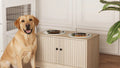 Elevated Dog Bowls with Storage Drawers