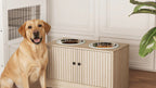 Elevated Dog Bowls with Storage Drawers